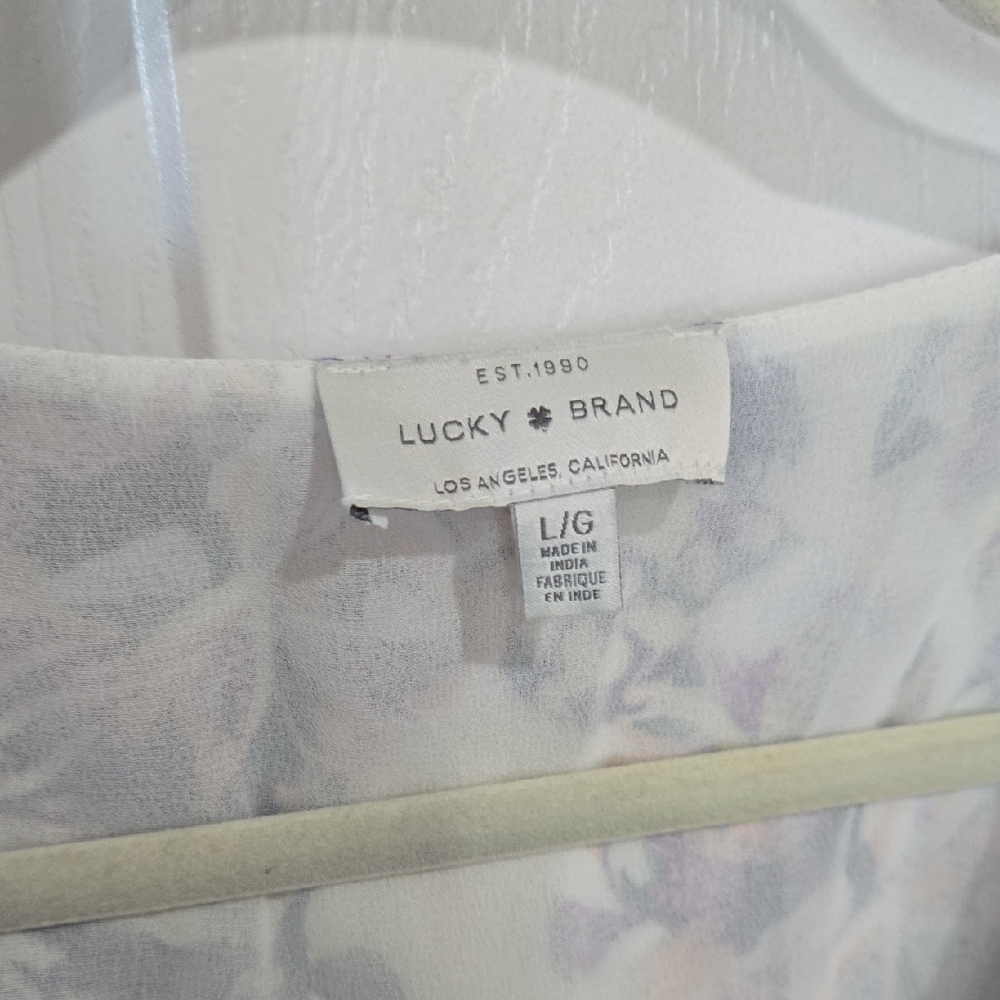 Lucky Brand zoe floral wrap dress Size Large - Picture 5 of 7